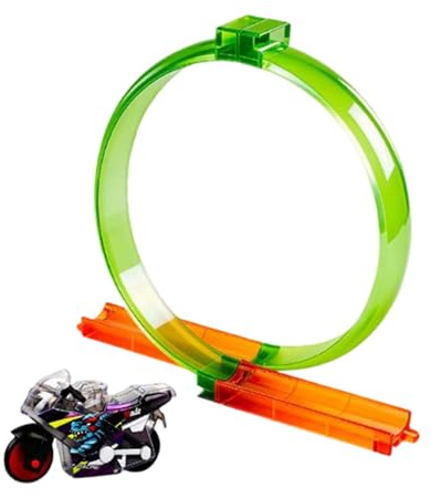 Motorcykelmodell Spår, Tröghetsdriven Leksaksmotorcykel, Handkoordination Racing Set, Spår Cykelleksak för Barn, Motorcykel Pedagogisk, Re
