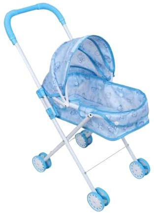 Passeggino Per Bambole,Passeggino Da Casa Con Cappottina,Carrozzina Piegevole per Bambini,Per Bambini Bambine Casa Viaggio Festa Compleanno Scuola Esterno