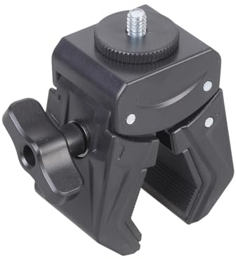 Adattatore universale per treppiede, foro per vite da 1/4, per fotocamere sportive, con morsetto regolabile da 15 mm a 45 mm