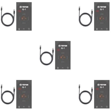 OJREEUB 5 set of USB 7.1 External Sound Card Durable for Travel Accessories Black Free Driver