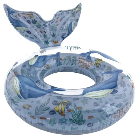 Little Dutch Kinder Schwimmreifen Schwimmring - Aufblasbar für Jungen ab 3 Jahren - Ocean World blau