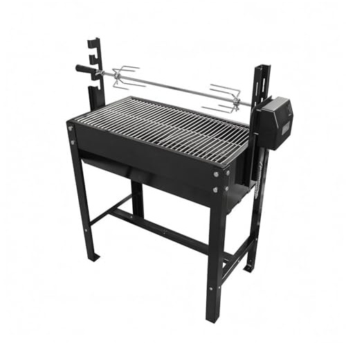 Parrilla Giratoria para Exterior Parrilla Barbacoa Parrilla de Carbón Asador Rotatorio Asador con Espetón Hierro con, style to 3