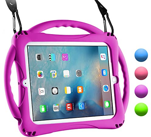 TopEsct iPad 2/3/4 Hülle Kinder, Anti-Shock Stoßfest Griff Ständer Schutzhülle für Apple iPad 2nd Generation,iPad 3rd Generation,iPad 4th Generation (Lila)