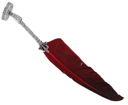 FTVOGUE Englische Kalligraphie Retro Geschnitzte Feder Dip Schreibfeder Schreibset Schreibwaren Geschenkbox mit 5 Nibs und 1 Tintenflasche(Red)