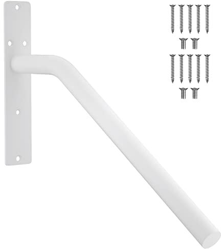 ZUEXT - Pasamanos de acero inoxidable de 16 pulgadas de 1 a 3 escalones, riel de montaje en pared blanco aceitado, barra de seguridad para personas mayores para discapacitados para escaleras,