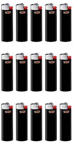 DHOBIA bic-J26 Maxi Lighter Mixed Colours and Stand - Lightweight and Reliable (Schwarz, 15)