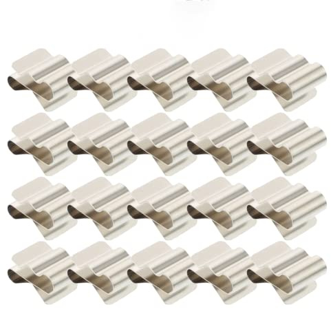 50 Uds. Clips de cable de panel solar Clip de cable de acero inoxidable profesional PV Clips de cable Clips de alambre Fotovoltaico Abrazadera de cable 1.88X1.25X0.60cm