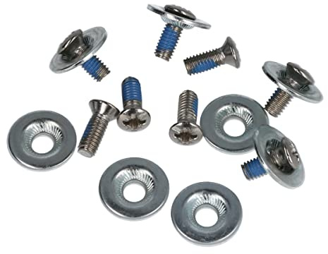 RiSki Schraubenset 16 teilig (8 Schrauben, 8 Unterlegscheiben) für Snowboard Bindungen M6x14mm