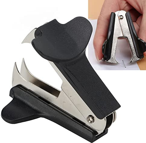 Heftklammerentferner, Tragbar, Mini-Heftklammerabzieher, Klammerbacken-Stil, Heftklammerentferner mit Sicherheitsverriegelung, Ergonomischer Griff, Handgehaltener Nadelentferner, Nagelentferner, Bürob