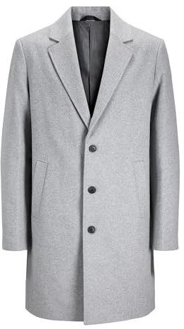 JACK & JONES Cappotto di lana da uomo, chiaro grigio Melange, L