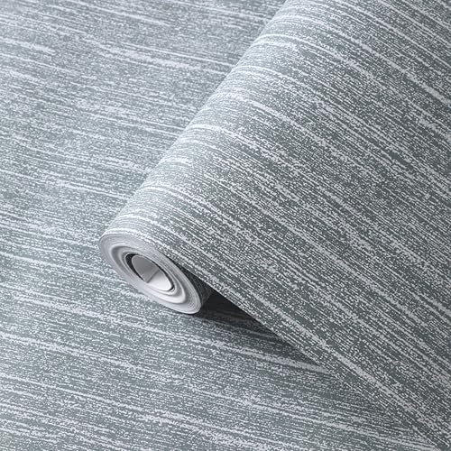 Trafagala Grey Mix Plain Thick Textured Wallpaper Free No Match Shabby Chic Striped Wallpaper Paintable Wallpapers for Adults Kids Bedroom Living Room Hallway Stairs Lounge