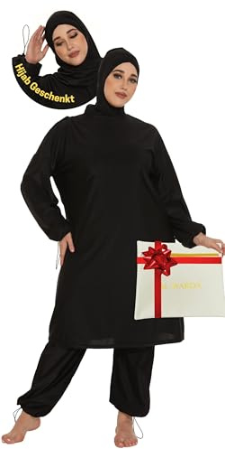 Burkini - Burkini Damen - Burkini Damen Muslim - Burkini Damen Muslim lang - Islamischer Badeanzug - 100% Blickdicht & Verdeckt die Körperform, Anti-Haft-Technologie