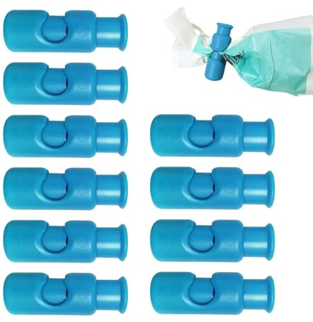 Bag Squeeze Clip - Spring Sealing Clip, 10 Bag ciinch Clips | Bread Bag Closure Clip with Double-Textured Rubber Feature, Unbreakable Squeeze and Lock Bread Bag Clips for Dried Fruit Bread, 2.3x6c