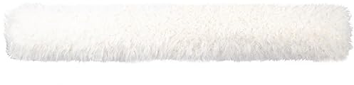 Lovely Casa - Boudin de Porte Imitation Peau de Mouton Polyester Blanc 90x20 cm