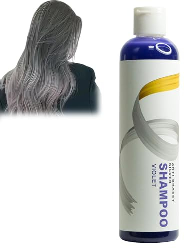 Eazerom 08 Purple Hair Shampoo Champú Violeta, 275ml Champú Anti-amarillos,Para Cabello Rubio, Decolorado, con Mechas o Canas,Shampoo Matizador Rubio con Pigmentos Violetas