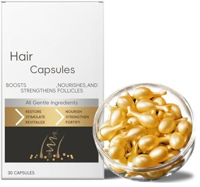 Hair Restoration Capsules, 30 Pcs Hair Growth Capsules with Ginger Oil, Regenerates and Thickens the Hair by Nourishing the Scalp and Hair Follicles, Hair Growth Serum for Hair Loss and Thinning Hair