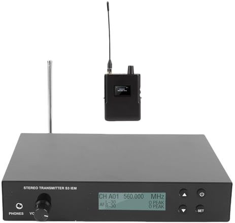 SENECESLI Drahtloses IEM -System, Überwachungssystem für Drahtlose Ohren für eine Langgroße Akkulaufzeit (EU-Stecker)