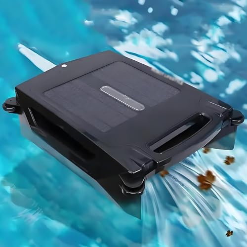 Limpiafondos robótico automático para piscinas, skimmer solar robótico con motor sin escobillas, recolección de residuos y sistemas de prevención de obstáculos automático para piscinas
