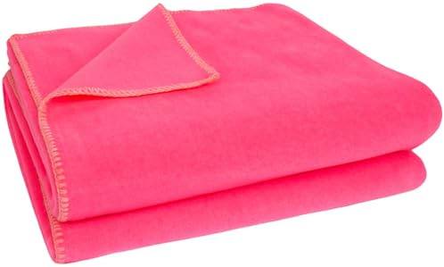 Zoeppritz Soft-Fleece Decke mit Cashmere Handfeel - 110 x 160 cm - Oeko-TEX 100 - Made in Italy - 333 Candy