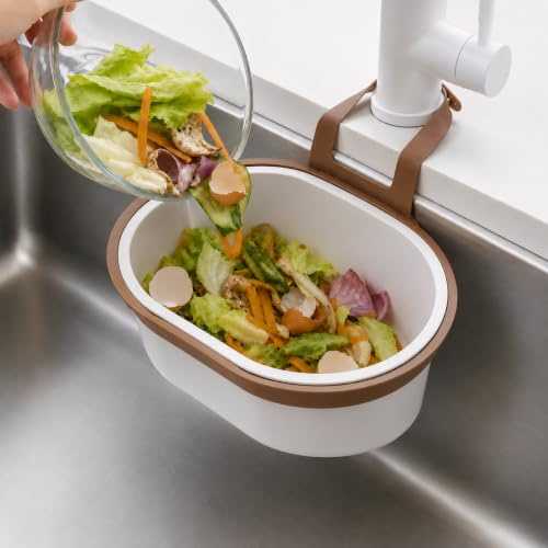 Sieb für spülbecken, Spülbeckensieb für Küchenreste, hängendes Abflusssieb | Keine schmutzigen Hände beim Entleeren sammelt Essensreste hygienisch im Korb