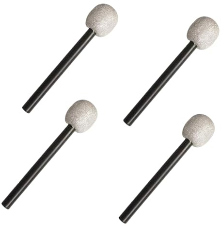 Nucelit Set di 4 microfoni finti luccicanti per amanti della musica, rock band e karaoke, feste di compleanno, spettacoli di gioco, accessori per bambini
