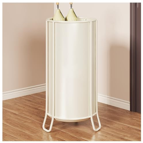 bacedifo Triangular Support Umbrella Stand with Hook Design Compartmentalized Storage Metal Apartment Entryway Umbrellas Holder 1-piece Construction Open Cane Holder