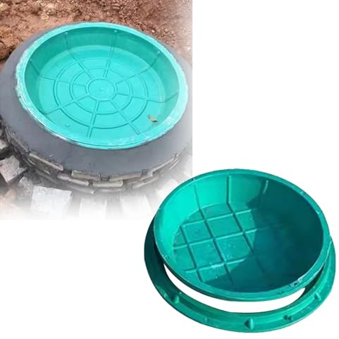 Couvercle rond invisible pour fosse septique en résine - 40,6 cm à 101,6 cm - Couvercles décoratifs pour puits de pelouse - Couvercle de puits d'inspection durable (diamètre intérieur : 70 cm)