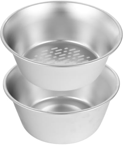 Milisten Passoire Alimentaire en Acier Inoxydable 16,5 CM, Panier d'Égouttage Multifonctionnel Compact Bassin, Cuisine et Conservation des Aliments