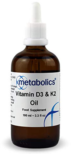 Vitamin D3 & K2 Supplement 100ml | 294 Servings Per Container (1000IU) | Made in The UK | Nothing Added