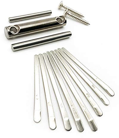 Alnicov 8 Tasten Kalimba DIY Zubehör Kit Mbira Daumen Klavier mit Brückensattel