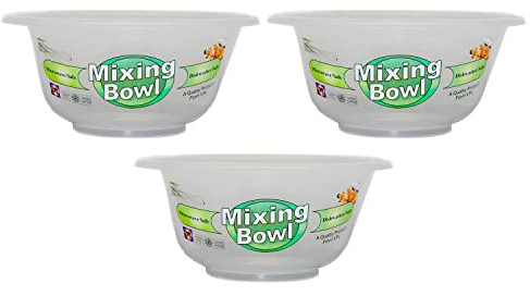 (Set of 3) - 25 CM Clear Round Plastic Multifunctional Mixing Bowl Fruit Vegetable Salad Bowl Serving Bowl Catering Bowl Nesting Bowl Meal Preparing Food Storage Kitchen bowl For Baking Cooking