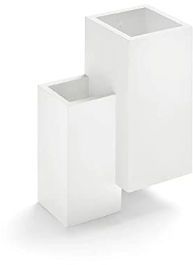 Vet italy Vetrineinrete® Applique da parete in gesso 2 cubi doppia emissione up e down lampada contemporanea con attacco g9