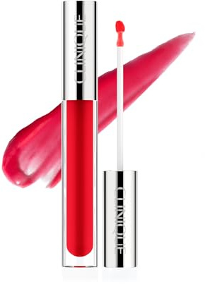 Clinique Pop Plush Creamy Lip Gloss With Hyaluronic Acid + Blend of Avocado, Aloe + Shea Butter | Hydrating + High Shine, Juicy Apple Pop, 0.11 Fl Oz