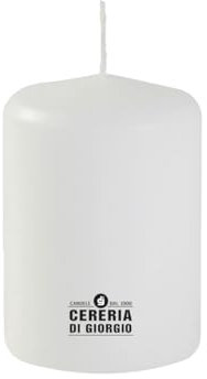Candela diametro 7 cm altezza 10 cm - Bianco