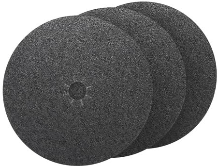 HUAALIUCHE Disco abrasivo per pavimenti in carburo di silicio con retro in tessuto, fori da 43,2 x 5,1 cm, per calcestruzzo, pietra, grana 36, confezione da 3