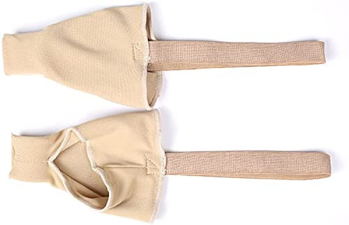 JINLINGNB Daumen-Zehen-Glätteisen-Trenner, Ballenkorrektur-Pad, Stretch, Hallux-Valgus-Zehenschutz, orthopädisch, für Damen und Herren (Champagner L)
