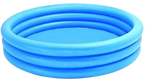 YSAMAX 3 Ring Blue Crystal Paddling Pool, Swimming Pool Kids Garden Fun, Swimming Pool, Summer Fun, Water Fun, Long-Lasting, Durable, 58 x 13, Blue