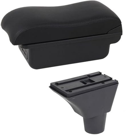 NEIGHBOBHOOD para Seat para Ibiza 6j para Ibiza 6L Caja Reposabrazos Contenido Tienda Central con Portavasos Caja Almacenamiento Consola Central USB Almacenamiento Central Reposabrazos(C2 Black Line)