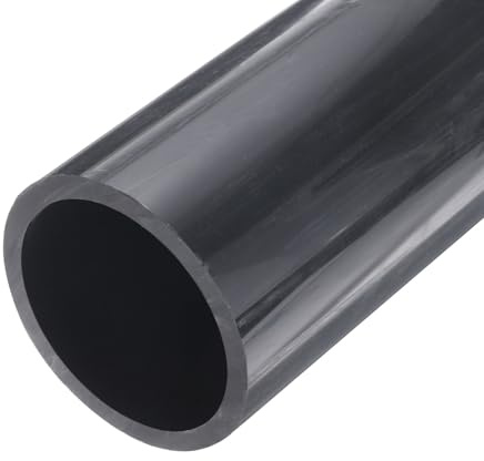 QUARKZMAN Tubo Rigido Pvc da 3 Pollici Tubo Rotondo Tubo Ferramenta Tubo 76,6mm Id 90mm Od Lunghezza 9 Grigio Scuro Alta Resistenza per Tubo Acqua, Artigianato, Guaina per Cavi