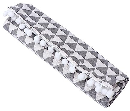 Ciieeo Microwave Oven Cover Cotton and Linen Fabric Protective Cover for Toaster Broiler Oven Home Appliance Grey