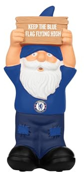 FOCO Officially Licensed Chelsea FC Slogan Sign Football Garden Gnome