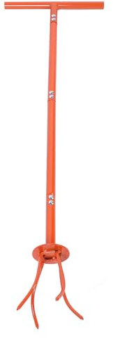 Cultivateur de Torsion de Motoculteur de Main de Griffe de Jardin d'acier Inoxydable pour Le Jardinage D'arrière-Cour Orange