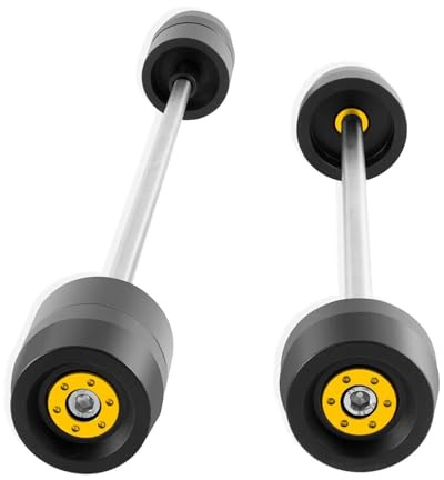 Sturzpads Motorrad Für S┐UZUKI GSX-S1000 GSX-S1000F GSXS 1000 F 2015–2023 Motorrad-Vorder- und Hinterrad-Gabelachsenschieber Crash-Protektoren(Gold)