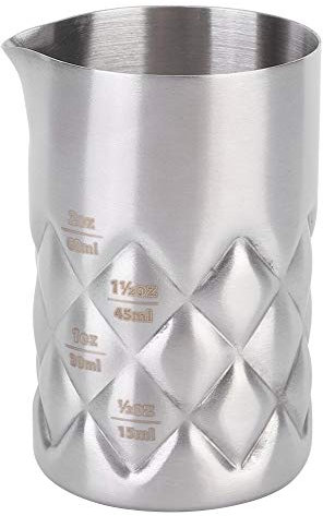 Taza medidora, 50 ml Jigger medidor Cóctel Mezcla Shot Taza medidora Barra de acero inoxidable Café Leche Cerveza Cóctel Escala medidora Taza Coctelera para bar