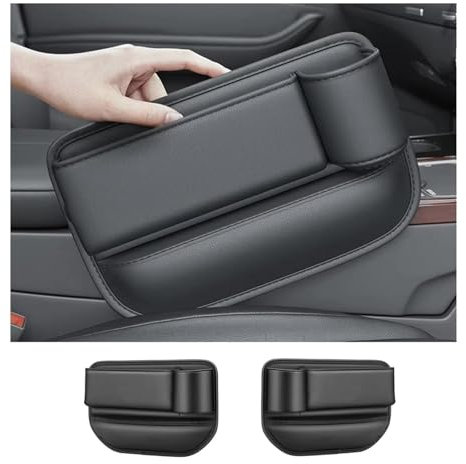 JNDPDNQL Caja Almacenamiento Coche con portavasos para v&w Golf Plus 521 2009-2014 Organizador Cuero Silla Coche, Caja Almacenamiento, Bolsillo Almacenamiento Interior Coche