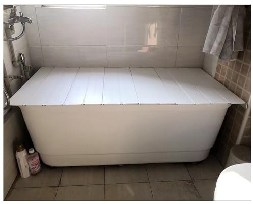 Bandeja Bañera Bandeja De Bañera Plegable Cubierta De Bañera, 0,6cm Espesor Tablero Polvo PVC Cubierta Aislamiento Bañera para Hogar, La Experiencia SPA, Teniendo 5kg Plegable(80x180x0.6cm)