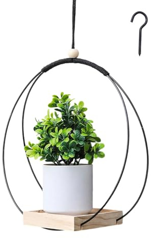 YUZHEDM Hängeblumentöpfe 30x30cm Blumentopf Hängend Schwarz