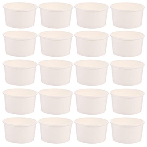 PACKOVE 100pezzi Coppette Di Carta Per Gelato Yogurt Coppette Monouso in Carta Per Snack e Dessert