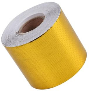 MAGICLULU Bande Thermique Isolation pour Automobile et Ruban Décoratif Or pour Protection Échappement et Insulation Thermique