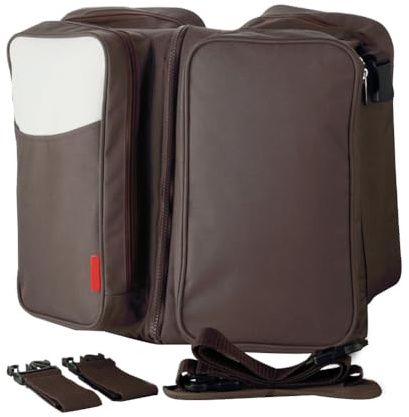 Aoaoy Bolsa de Almacenamiento de Cochecito de bebé Plegable con una Estación Cambiante de Gran Capacidad, Mochila Portátil para Pañales para Bebés para Bebés, Bolsa de Organizador de (Marrón)
